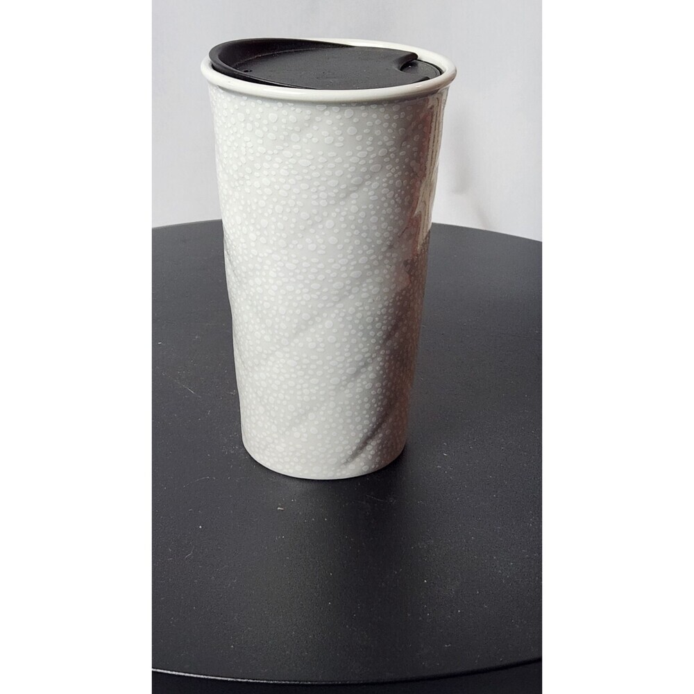 Starbucks Tumbler 2016 White Quilted Mermaid Logo Double Wall No Lid 10oz - Picture 2 of 3